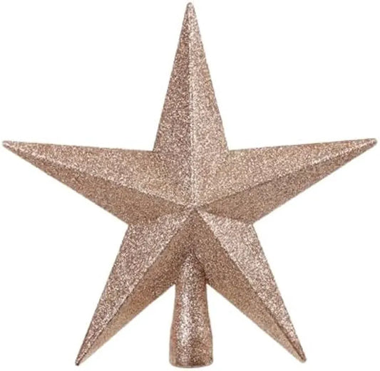 Mr. Pen Glitter Star Tree Topper, 8-Inch Champagne Star for Christmas Tree