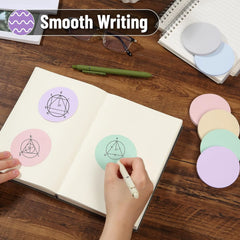 Circle Sticky Notes 2.8 x 2.8, 12 Pads, 720 Sheets, Morandi Colors
