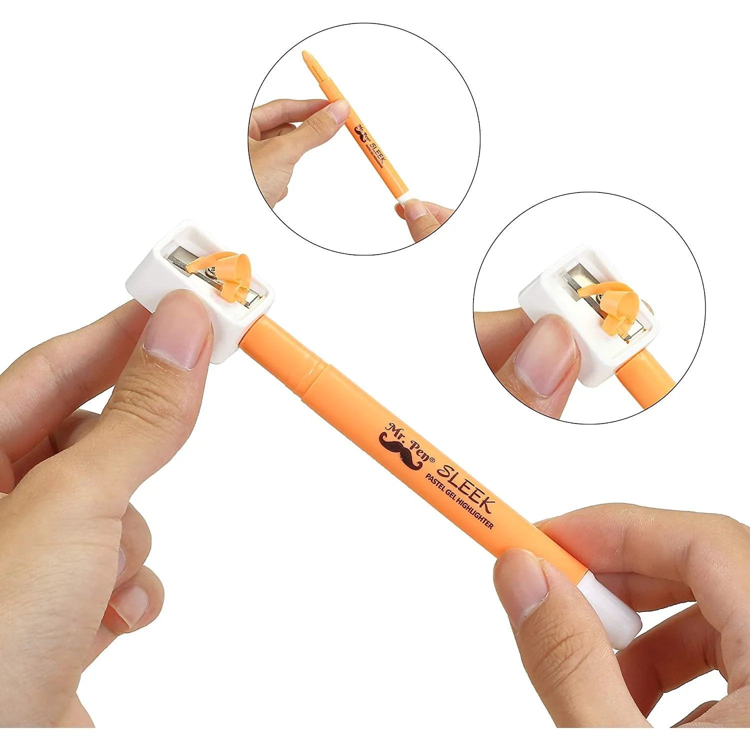 Bible Gel Highlighters, 8 Pack, Pastel Colors, No-Bleed, Twist-Up, Sharpenable Tips
