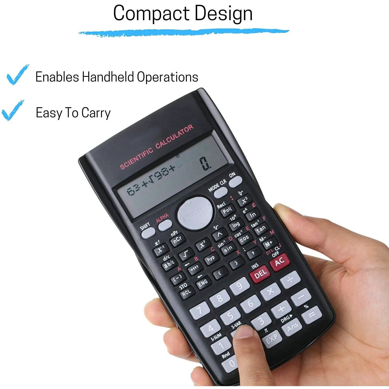 Scientific Calculator with 2-Line Display, 240 Functions, and 10+2 Digits