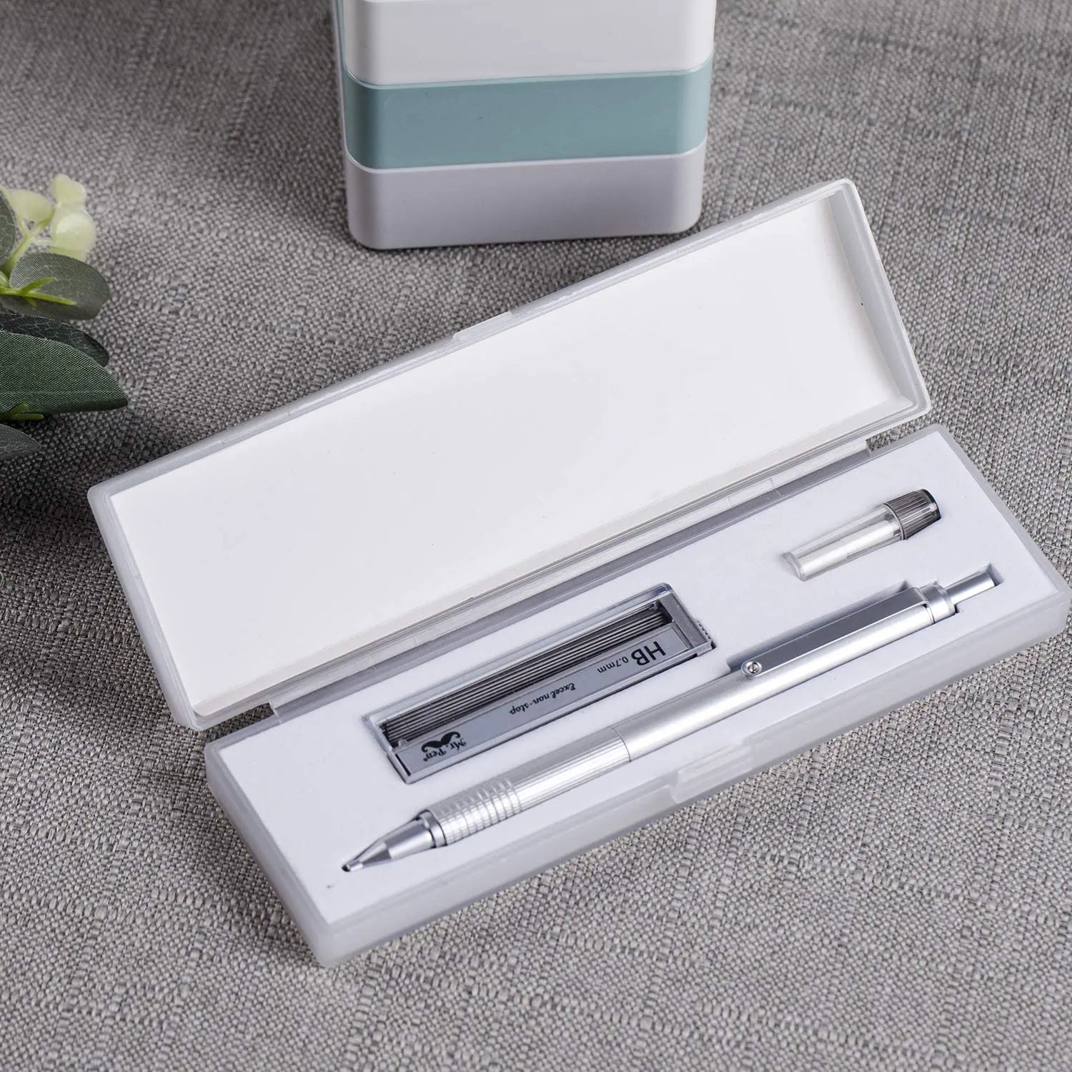 All-Metal Mechanical Pencil with Case, 0.7mm, Gift-Ready