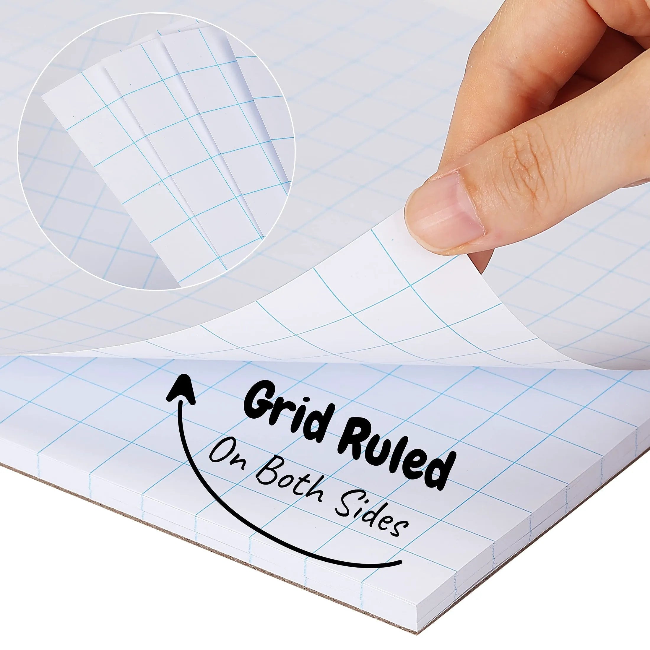 Graph Paper Pad 8.5 x 11, 2x2 Grid, 55 Sheets, Quad Ruled