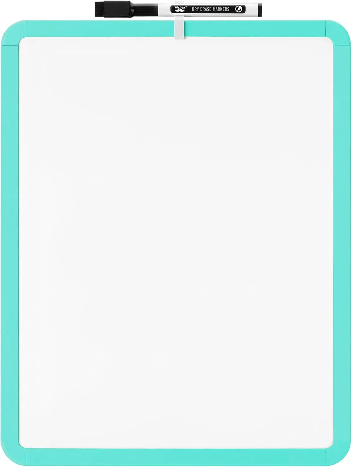 Kids White Board with Turquoise Frame, 14 x 11 Inches, Includes Marker