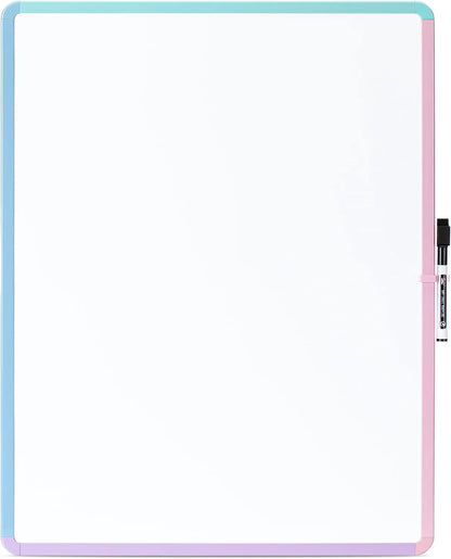 Colorful Framed Dry Erase Board for Wall, 18" x 24", Includes Marker