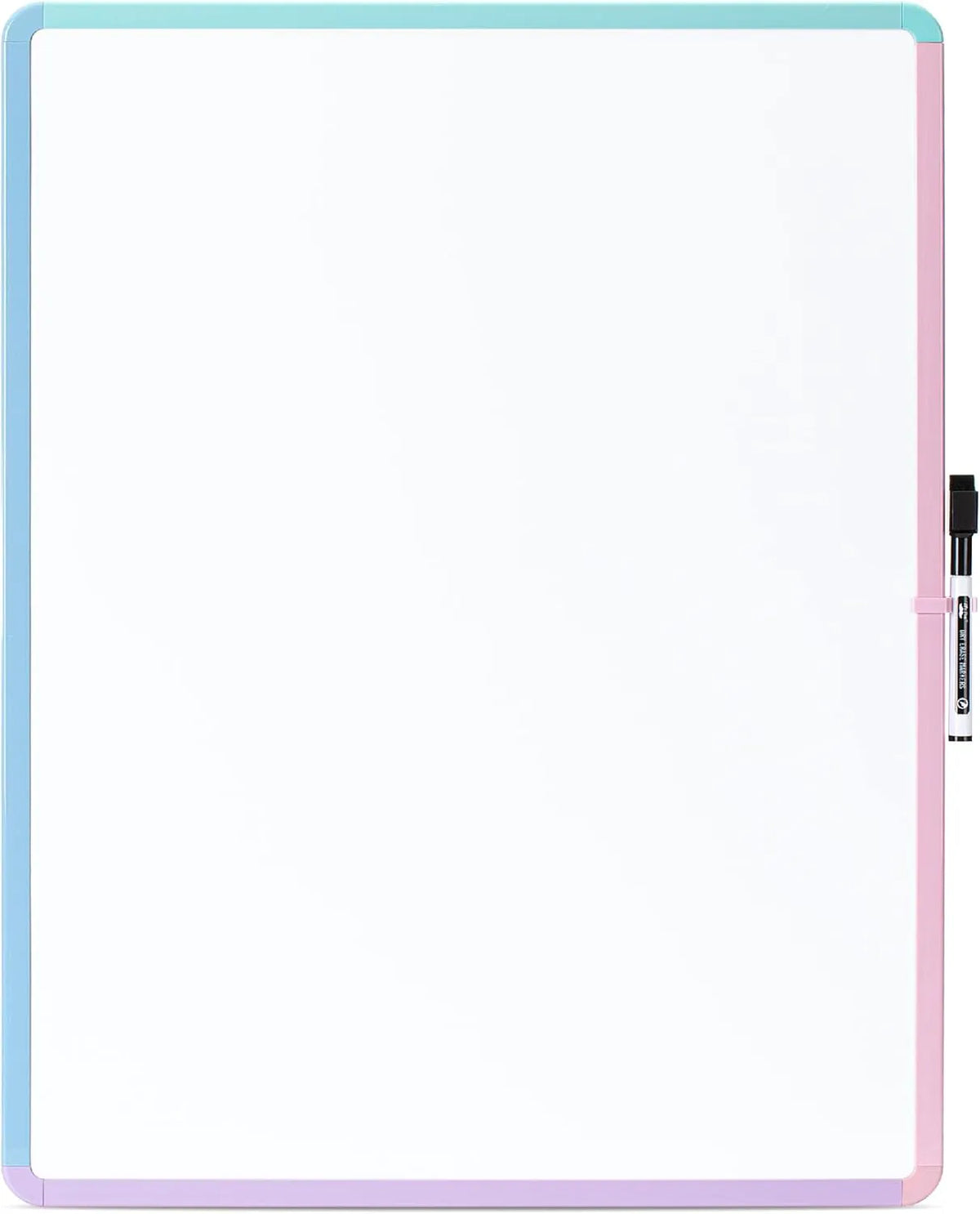 Colorful Framed Dry Erase Board for Wall, 18" x 24", Includes Marker