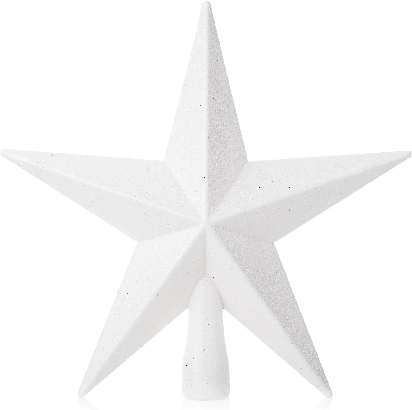 Mr. Pen Glitter Star Tree Topper, 8-Inch, White Star Christmas Tree Topper