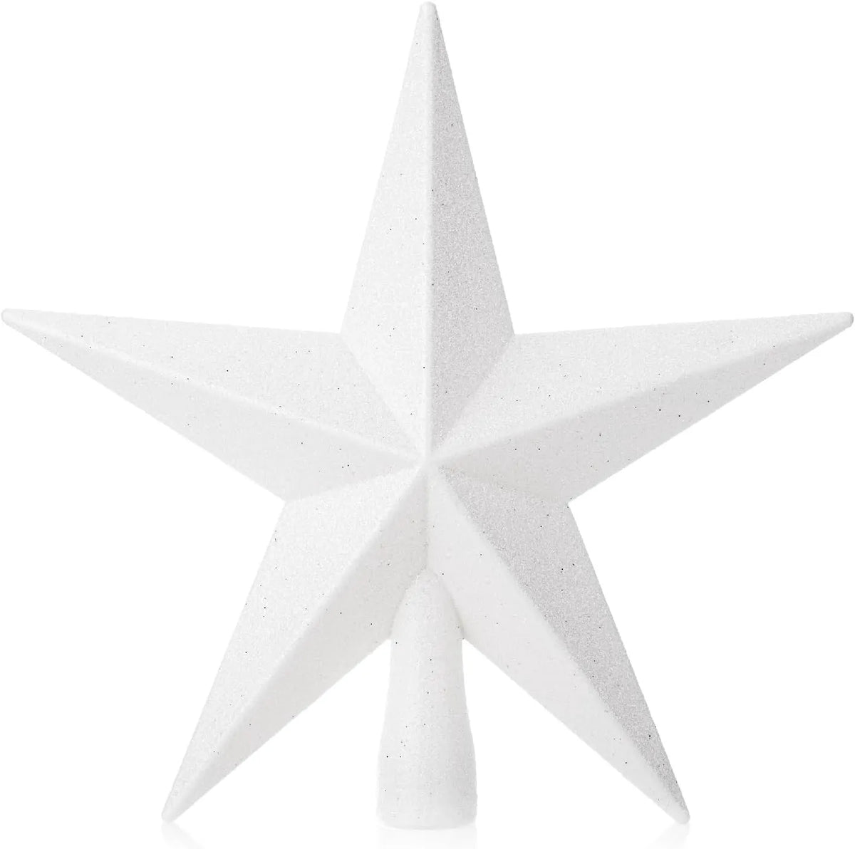 Mr. Pen Glitter Star Tree Topper, 8-Inch, White Star Christmas Tree Topper