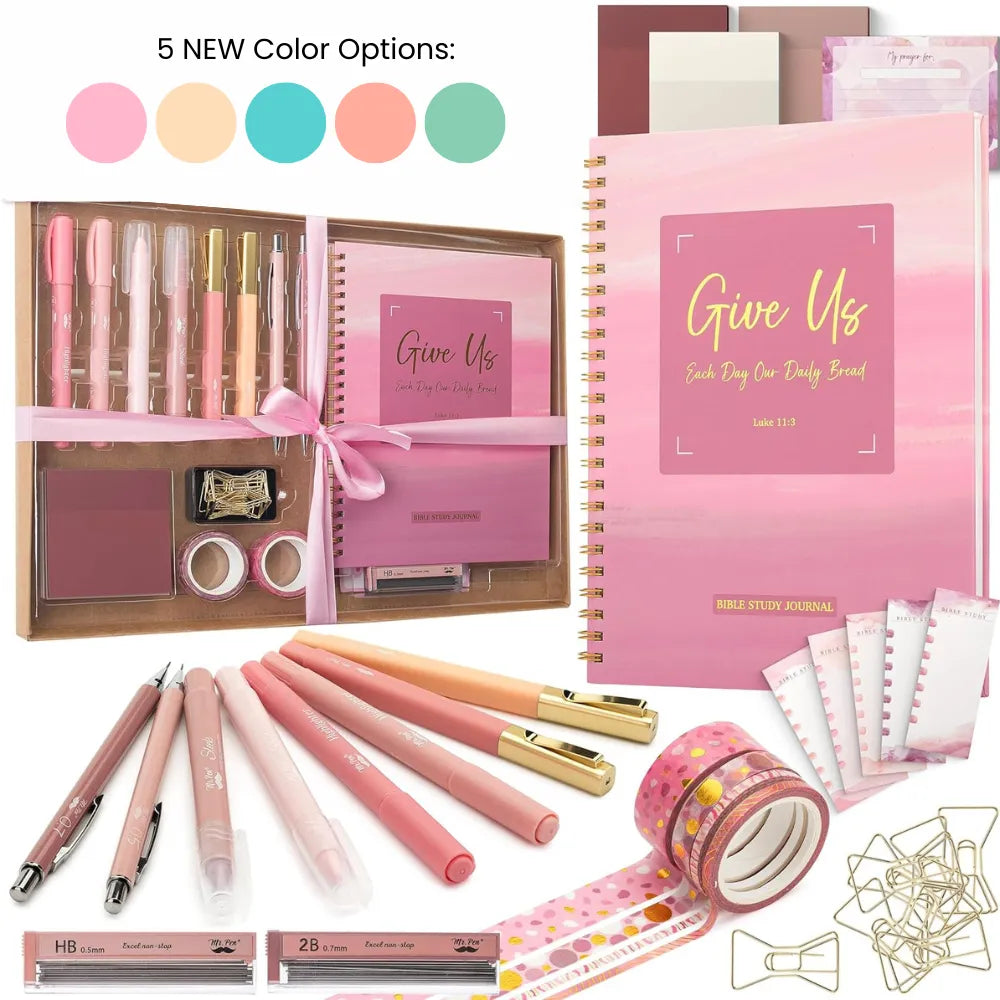 Bible Journaling Kit with No-Bleed Highlighters and Pens, Bible Tabs, and Study Supplies for Women - Perfect Gift Set