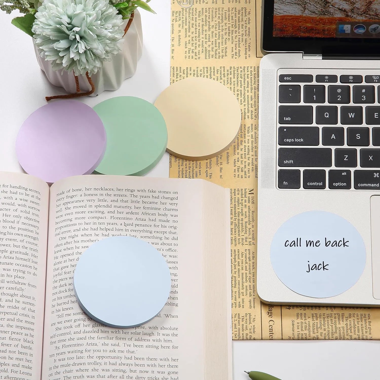 Circle Sticky Notes 2.8 x 2.8, 12 Pads, 720 Sheets, Morandi Colors