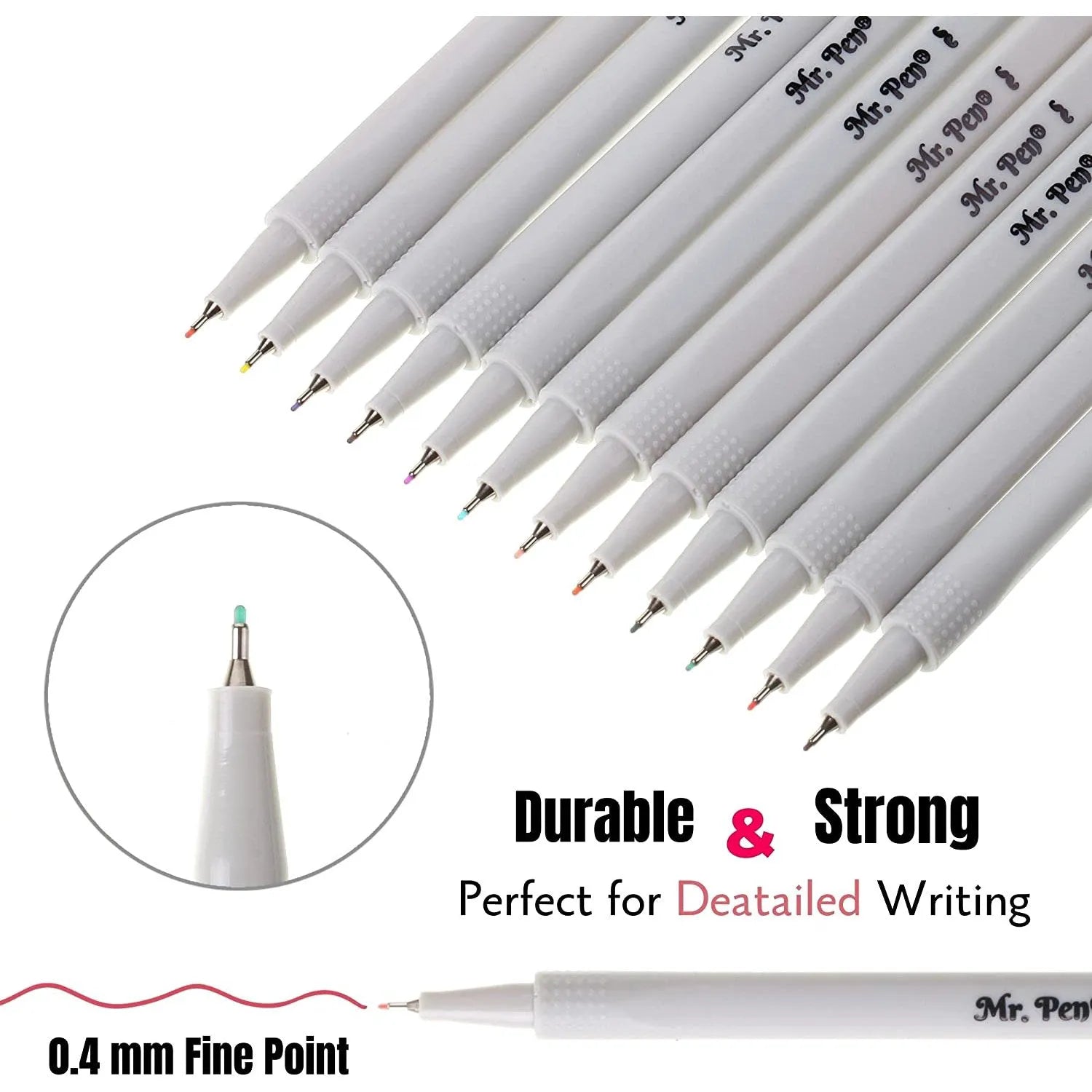 Pastel Fine Point Fineliner Pens - 12 Pack