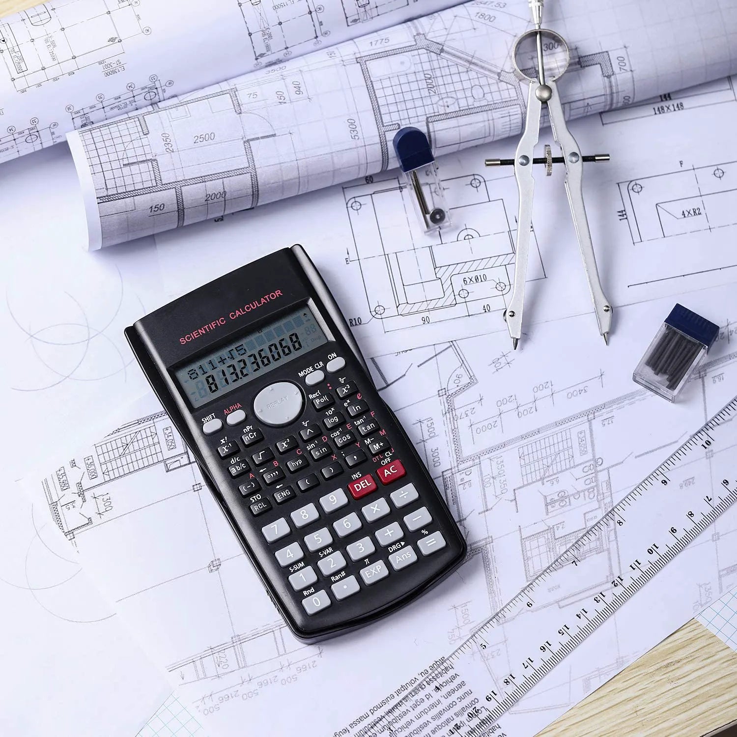 Scientific Calculator with 2-Line Display, 240 Functions, and 10+2 Digits