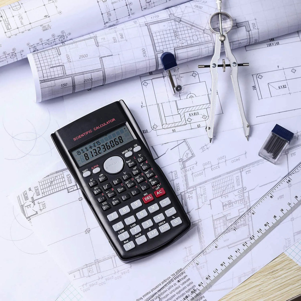 Scientific Calculator with 2-Line Display, 240 Functions, and 10+2 Digits