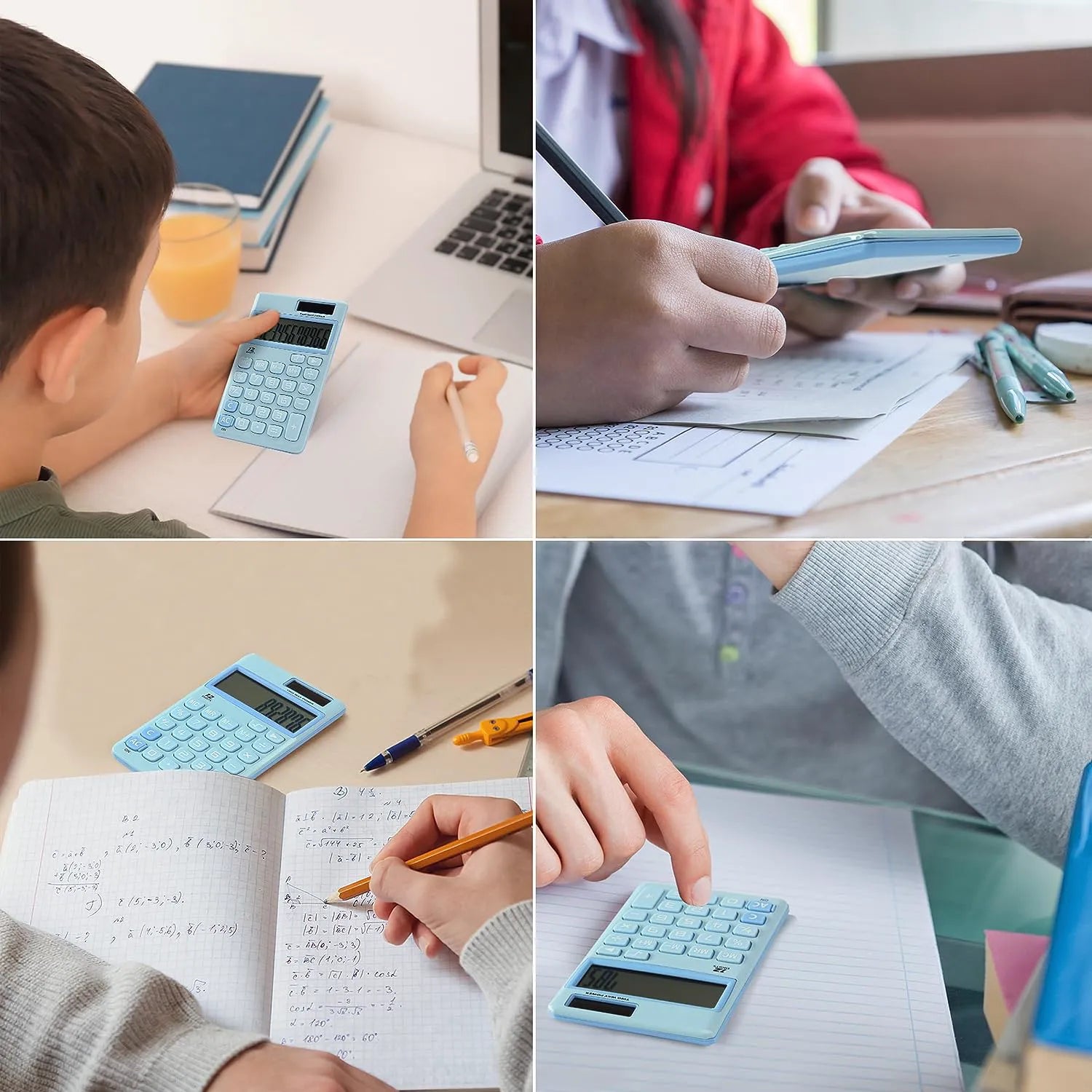 12-Digit Solar Calculator, Light Blue, Standard Function, Handheld