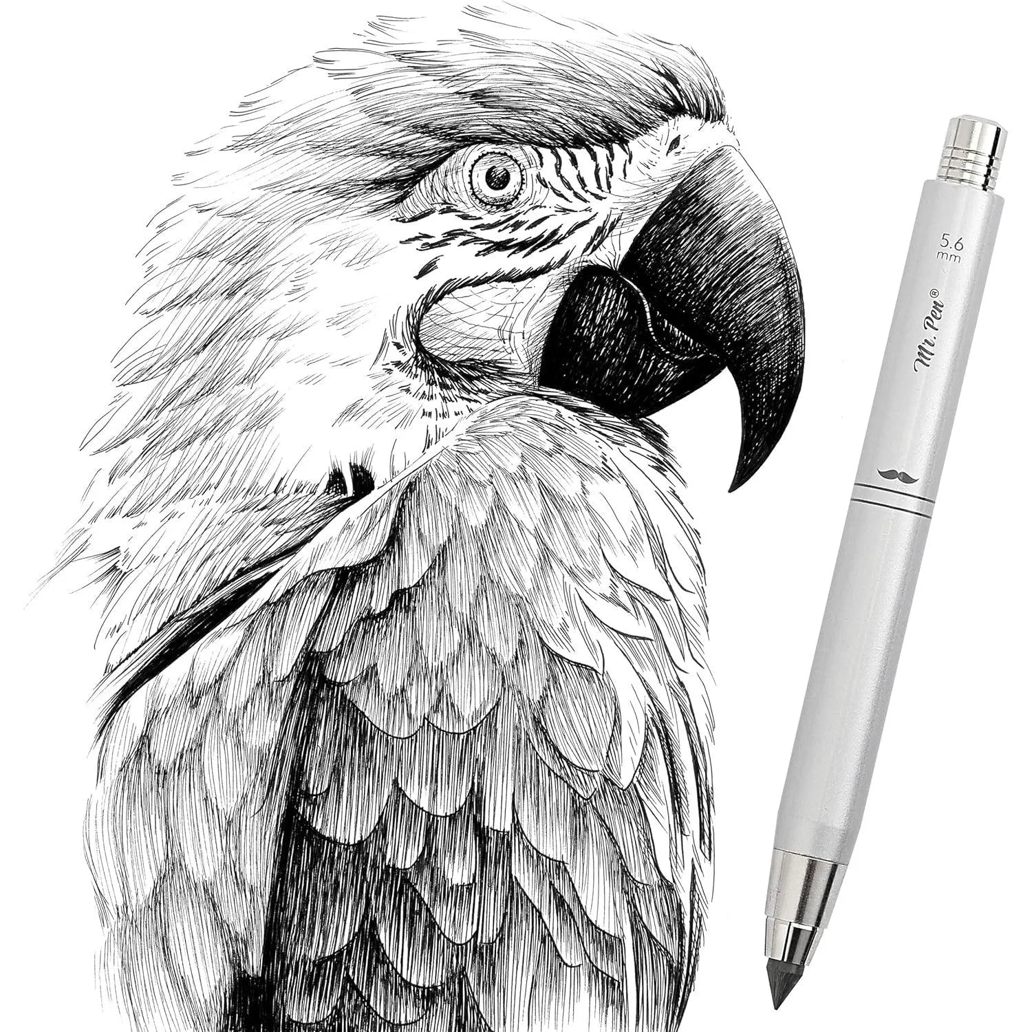 5.6 mm Metal Mechanical Clutch Pencil with Built-In Sharpener