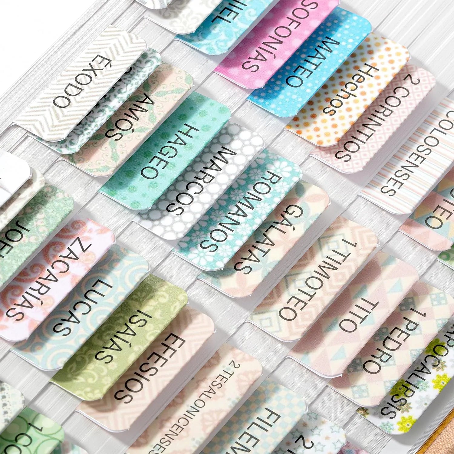 Mr. Pen Spanish Bible Tabs - 75 Laminated Index Tabs for Women and Men, Study Bible Tabs