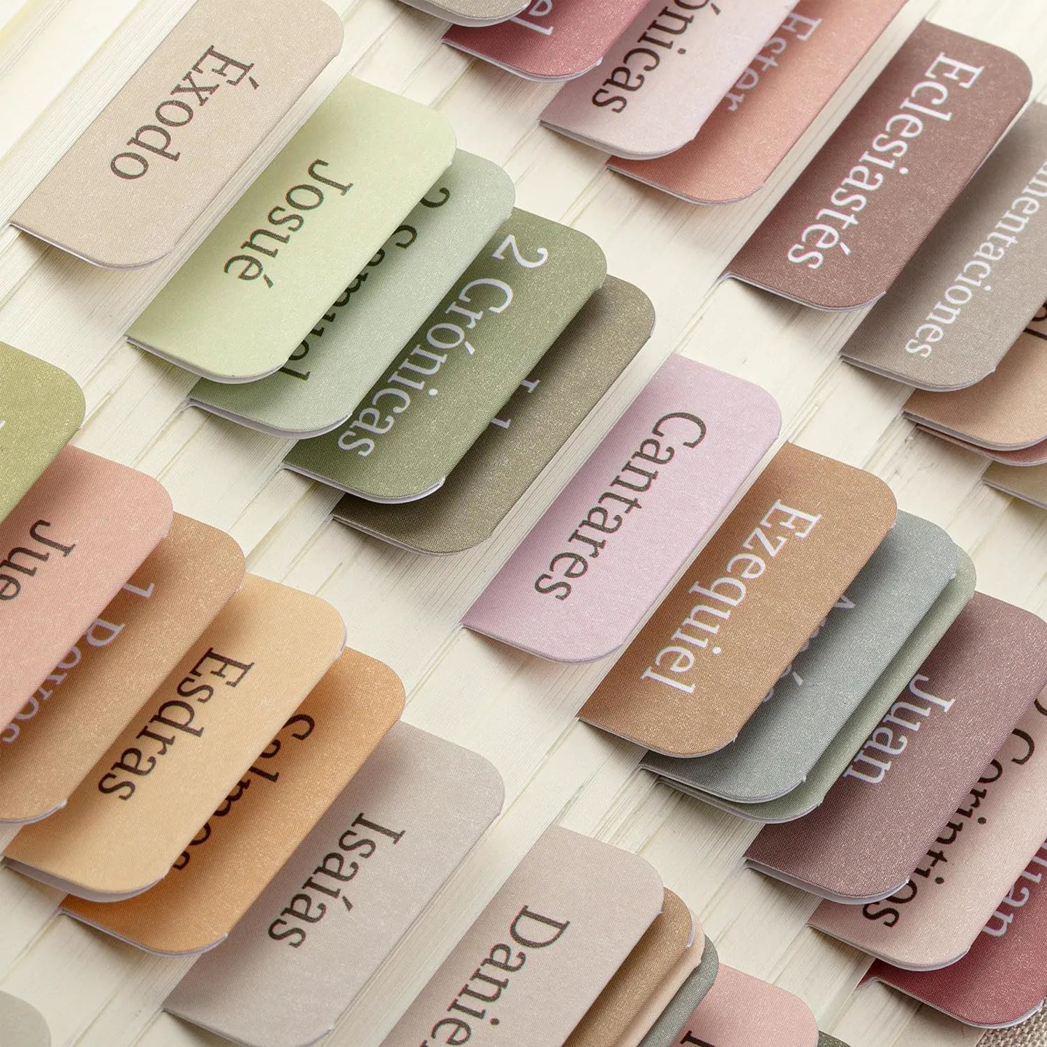 Boho Laminated Bible Tabs (75 pcs) for Old & New Testament - Easy Apply Journaling Supplies