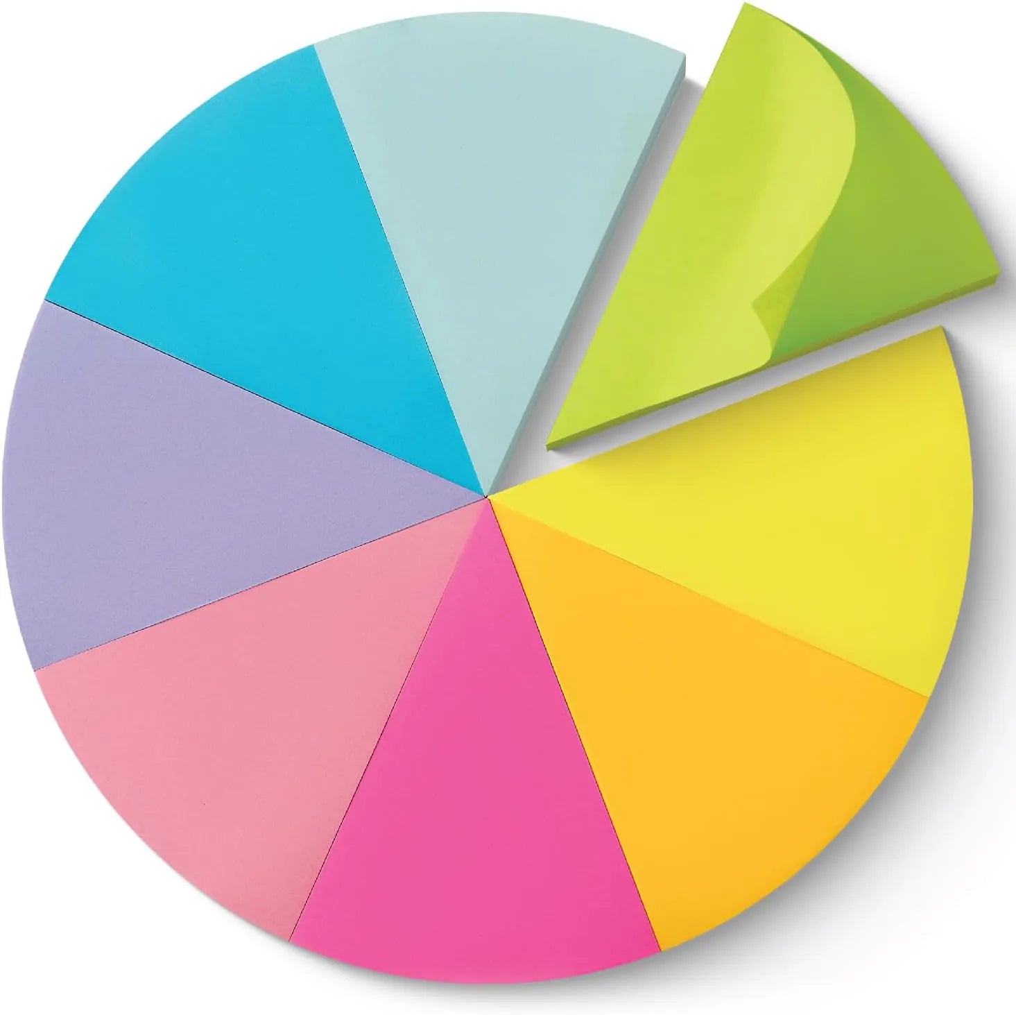 Triangular Sticky Notes, 8 Pads, 480 Sheets, 4-Inch Colorful Sticky Notes Bulk, Color Wheel Sticky Note, Self-Stick Note Pads, Sticky Pads Sticky Notes Aesthetic