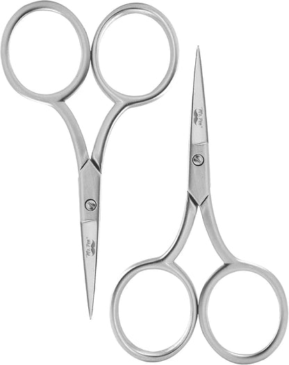 Curved Embroidery Scissors (2-Pack) – 3.5" Stainless Steel with Sharp Pointed Blades