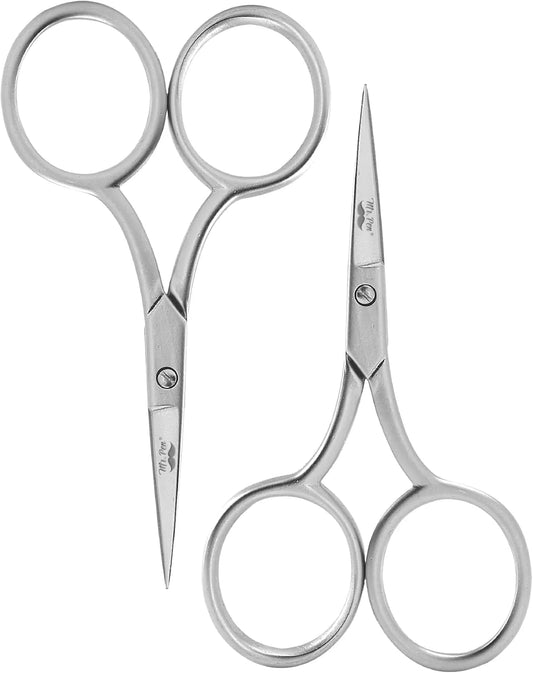 Curved Embroidery Scissors (2-Pack) – 3.5" Stainless Steel with Sharp Pointed Blades