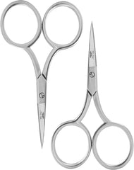 Curved Embroidery Scissors (2-Pack) – 3.5" Stainless Steel with Sharp Pointed Blades