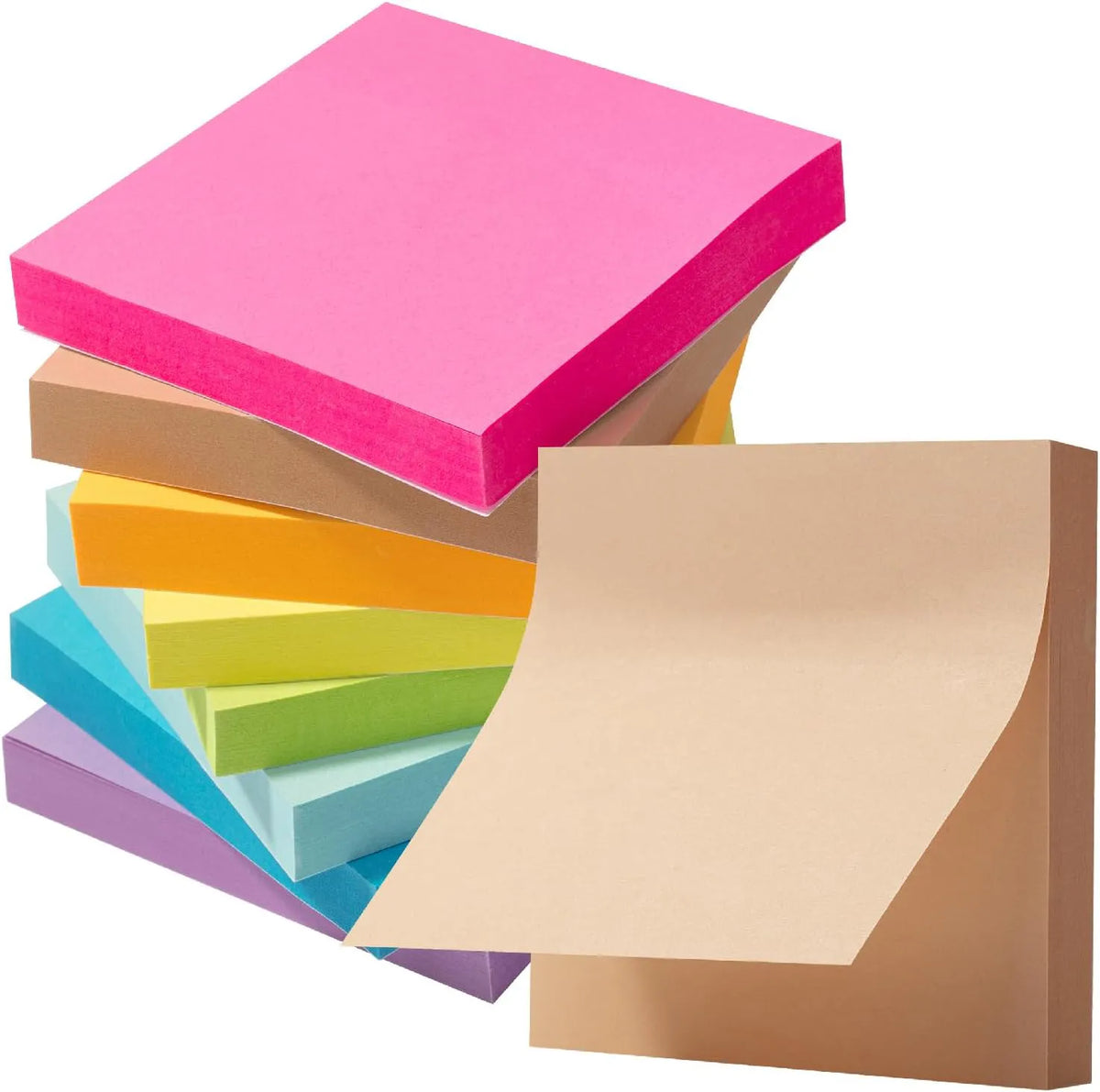 Mr. Pen Sticky Notes 3x3 Inches, 8 Pads, Bright Colors, Self-Stick Note Pads