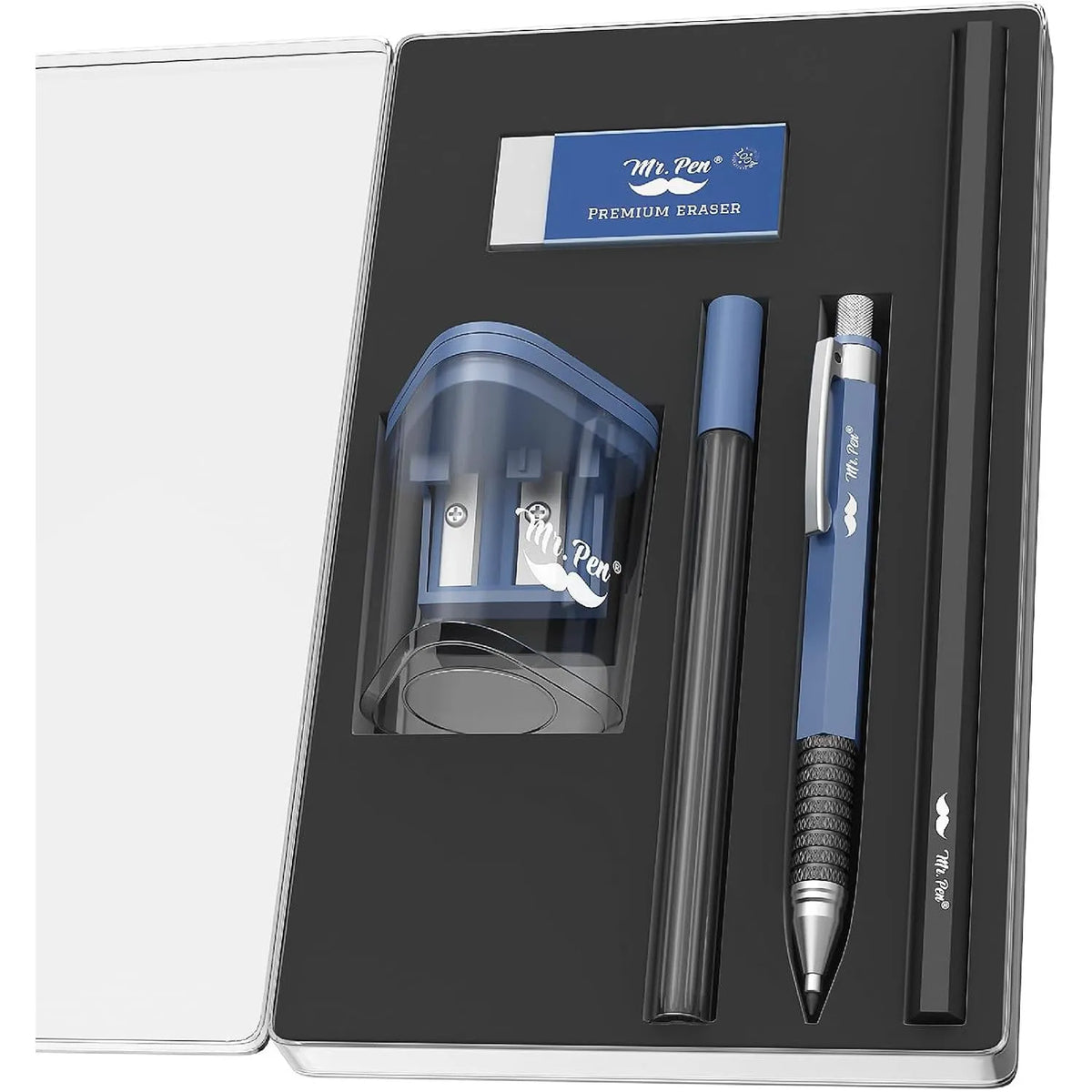 2.0mm Mechanical Pencil Set (5 pcs) with Lead, Eraser & Sharpener