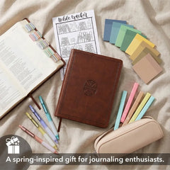 Mr. Pen ESV Journaling Bible Kit for Women with Aesthetic Highlighters, Gel Pens, Tabs, Sticky Notes, Reading Tracker, and Pencil Case