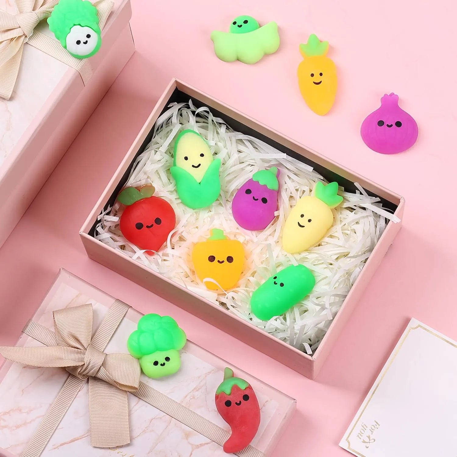 Vegetable Squishy Toys - 12 Pack of Soft Mini Squishies
