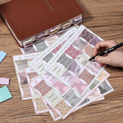 Bible Journaling Kit with No-Bleed Highlighters, Pens, Tabs, Prayer Cards, Sticky Notes, and Pencil Case