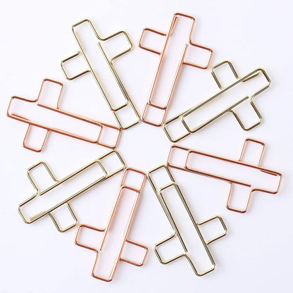 Gold & Rose Gold Cross Paper Clips (35 Pack) for Bible Journaling & Study