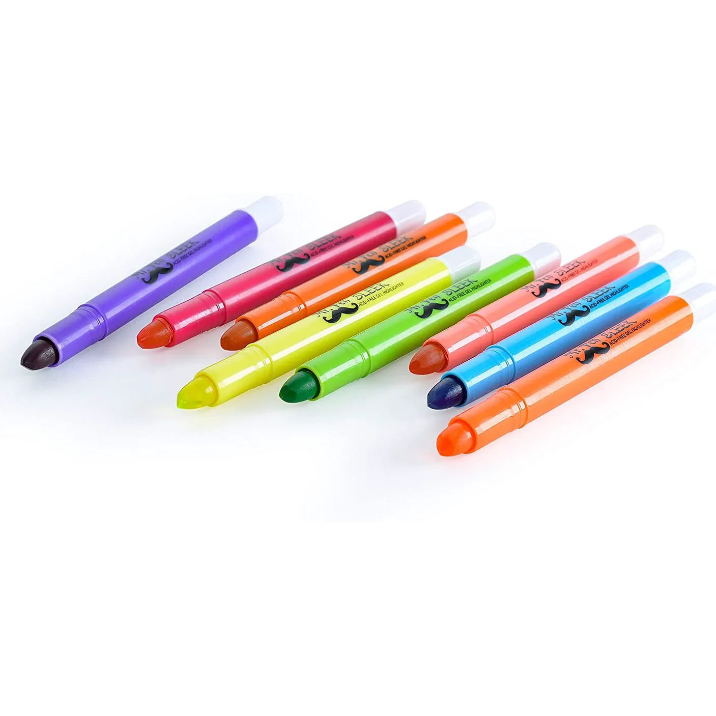 Bible Gel Highlighters (8 Pack) - Assorted Colors, No-Bleed, Twist-Up, Sharpenable Tips for Journaling & Study