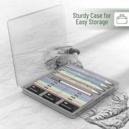 Pastel Mechanical Pencil Set - 4 Pack with 0.5 & 0.7mm Leads