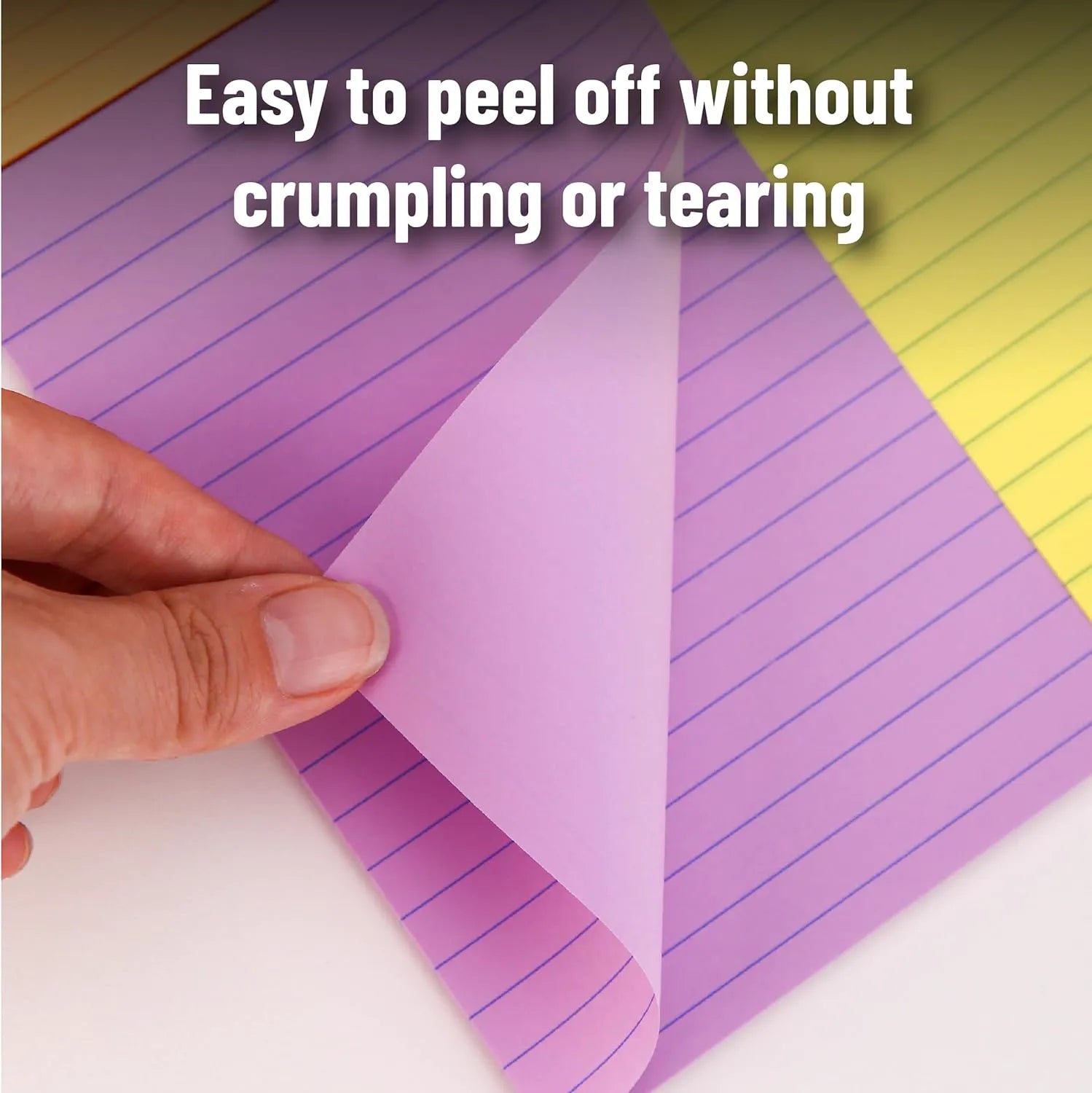 Lined Sticky Notes Set 4x6 and 3x3, 16 Pads, 720 Sheets, Pastel