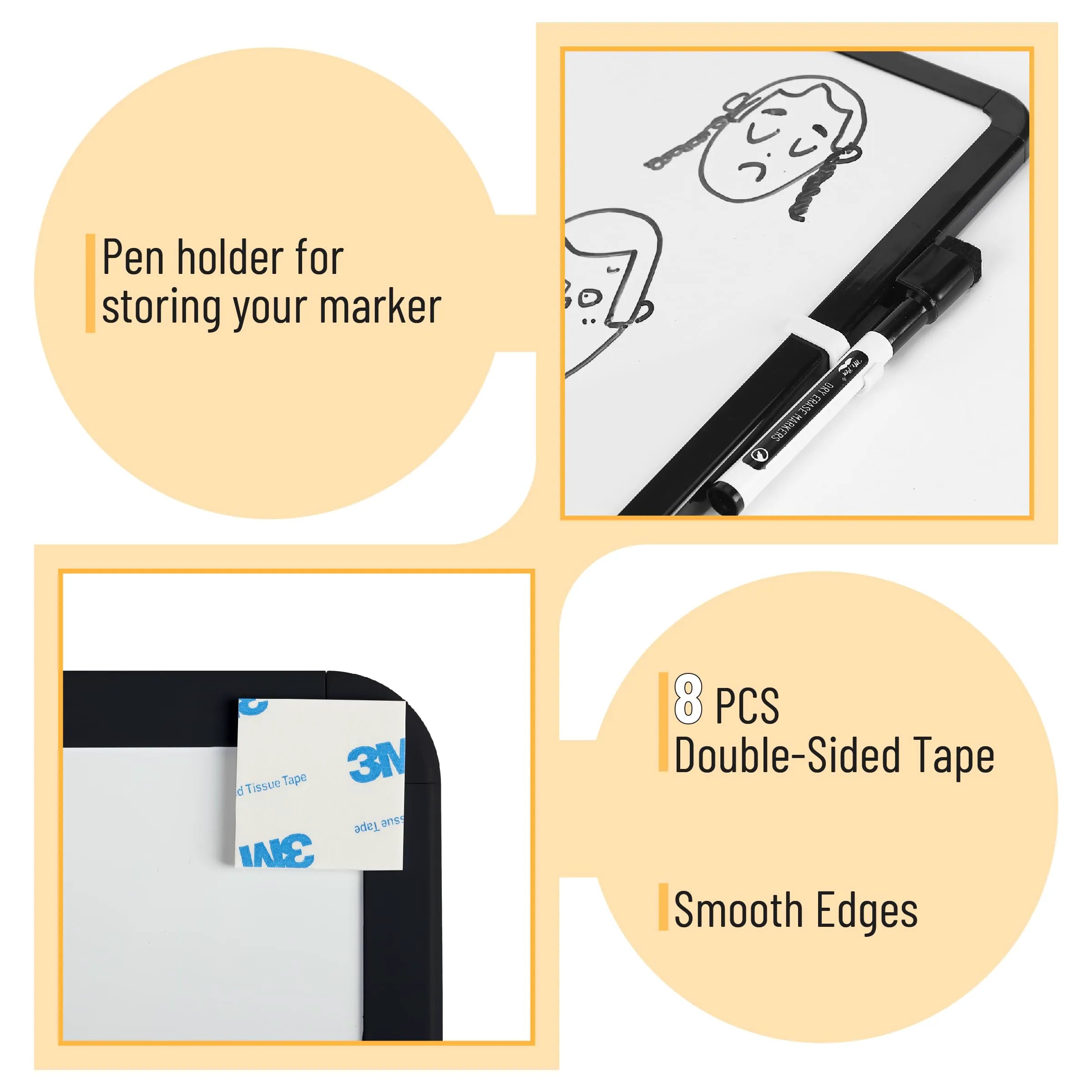 Magnetic Whiteboard for Wall, 14 x 11, Marker Included