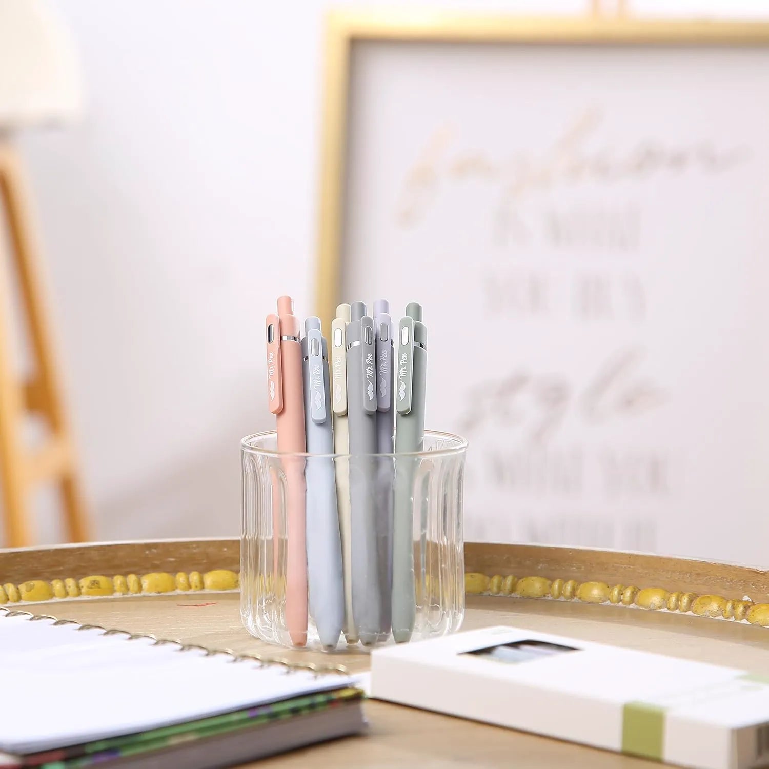 Retractable Gel Pens, 6 Pack, 0.5mm Fine Point