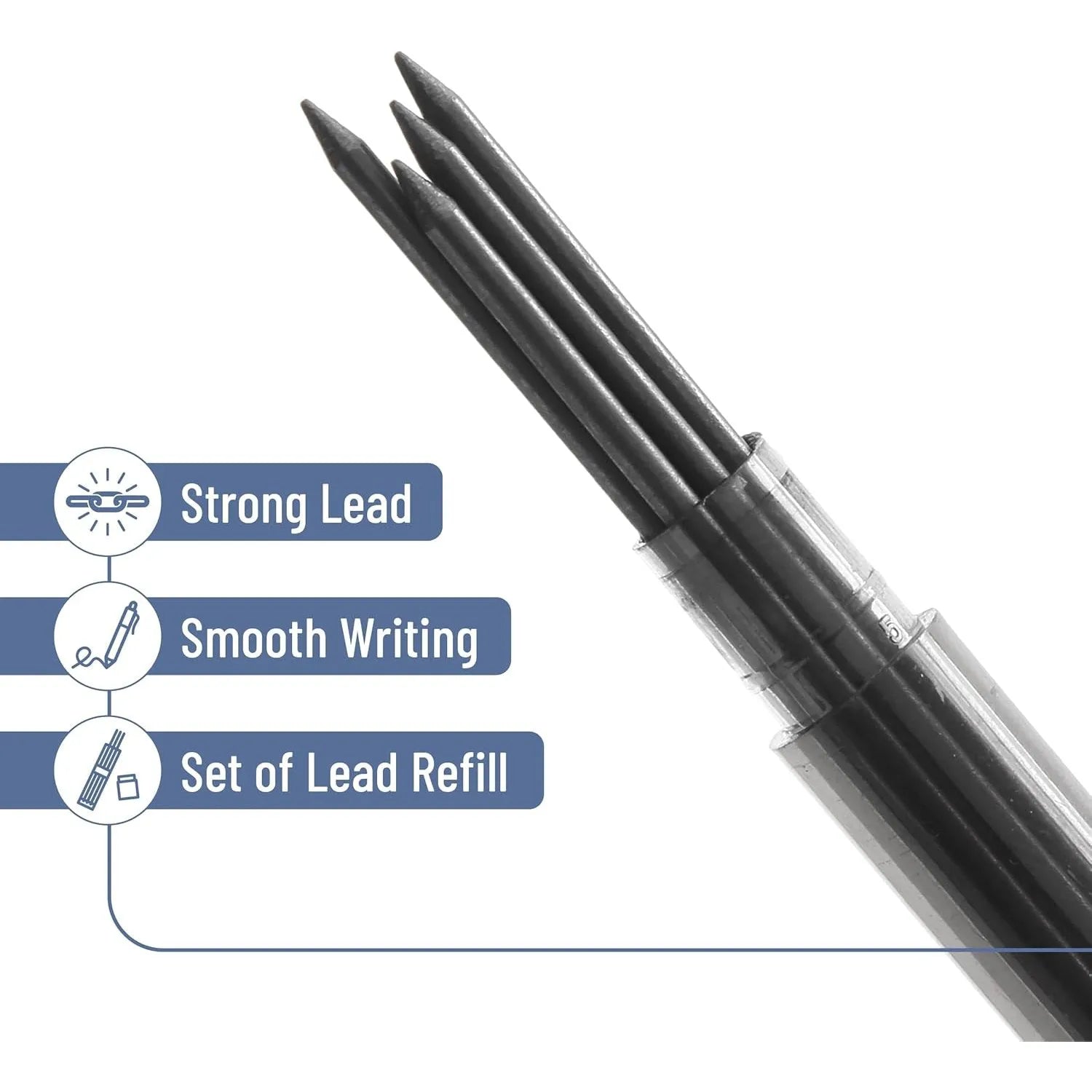 2.0mm Mechanical Pencil Set (5 pcs) with Lead, Eraser & Sharpener