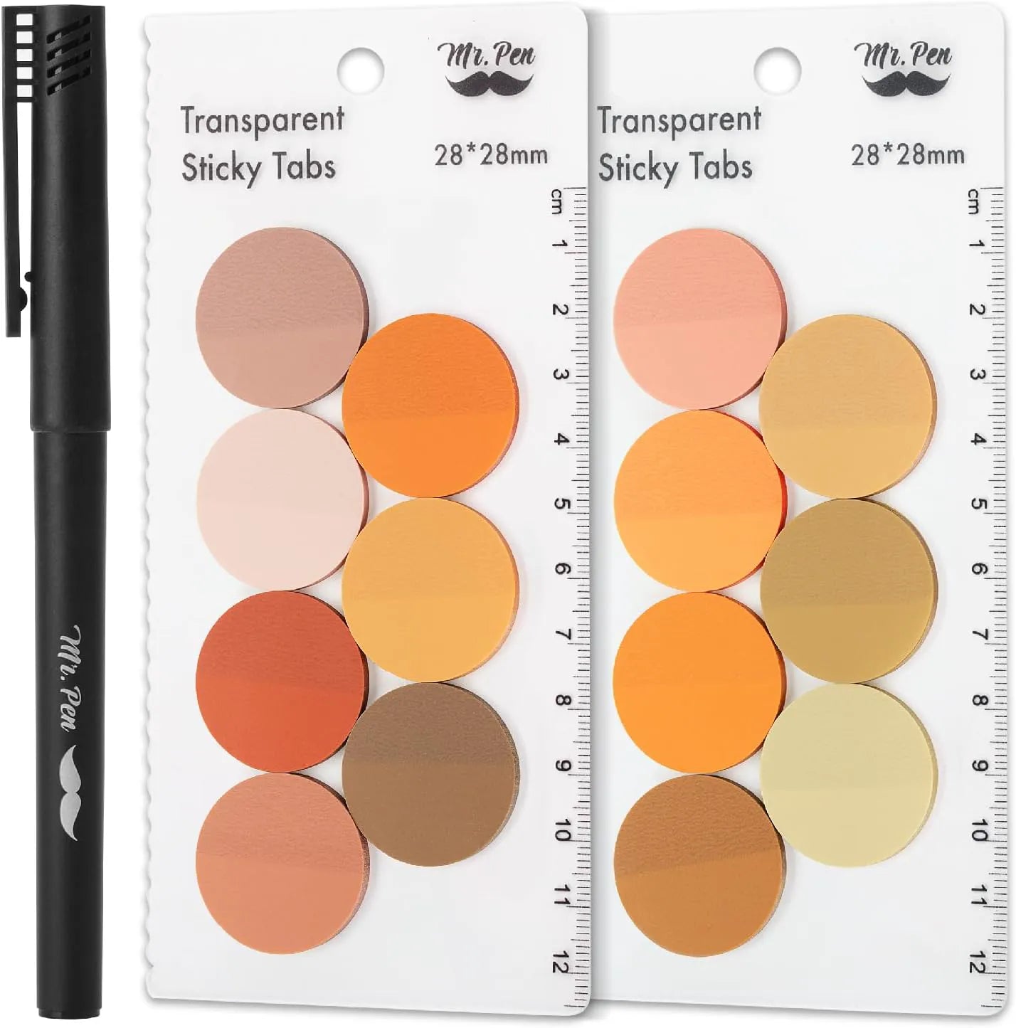 Round Transparent Sticky Notes Set - 14 Pads, 560 Sheets, 1.1 Inches