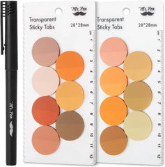 Round Transparent Sticky Notes Set - 14 Pads, 560 Sheets, 1.1 Inches