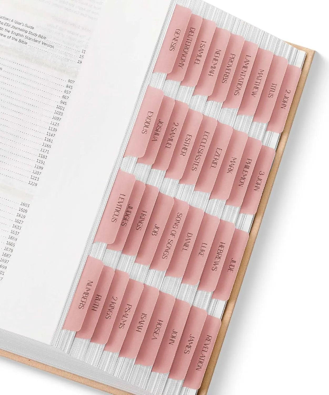 Mr. Pen Bible Tabs - 75 Transparent Pink Laminated Tabs for Women and Men