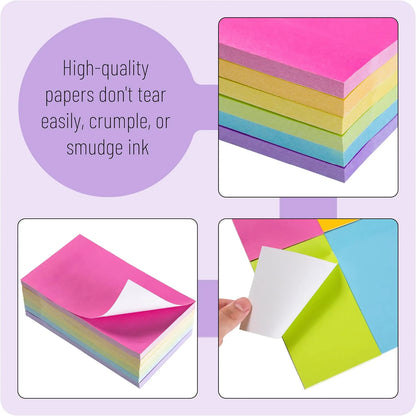 Colorful Large Sticky Notes 3x5 Inch 8 Pads 640 Sheets