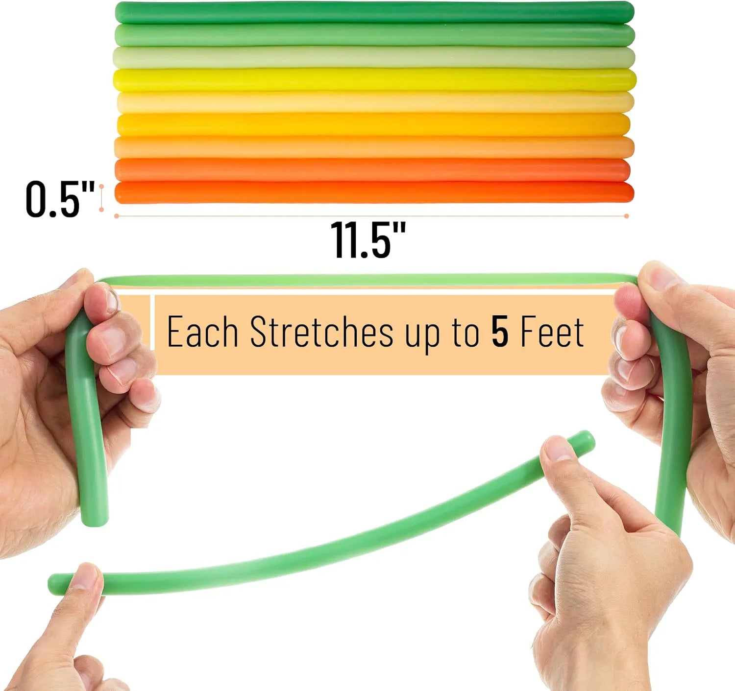 Mr. Pen Monkey Noodle Fidget Toy (9 Pack) - Colorful, Strong & Durable