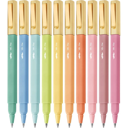 Aesthetic Bible Ballpoint Pens (10-Pack) - Assorted Colors, No-Bleed, Fast-Drying, 0.7mm Fine Point, Square Design