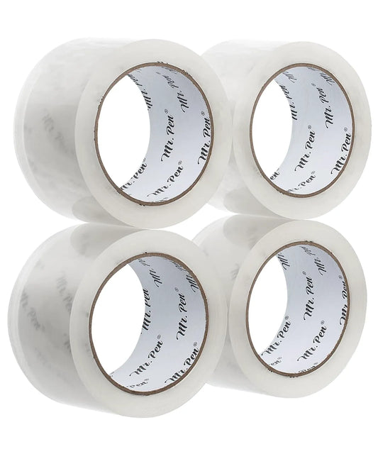 Clear Packing Tape 4-Pack, 1.88" Wide, 60 Yards per Roll, Strong Adhesive Shipping Tape