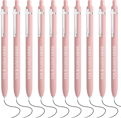 Customizable Retractable Cross Clip Pens - Fine Point 0.5mm Black Ink, Black Barrel