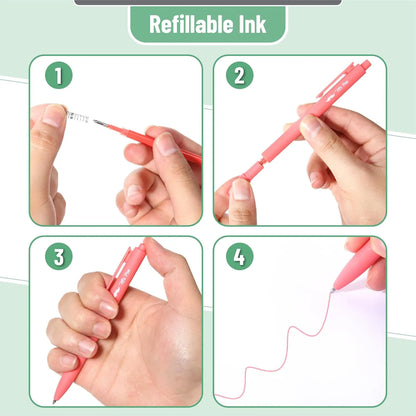 Mr. Pen Retractable Gel Pens, 10 Pack, Fine Point 0.7mm, Pastel Colors