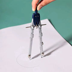 Professional Metal Compass with Wheel & Lock, Draw Up to 18"
