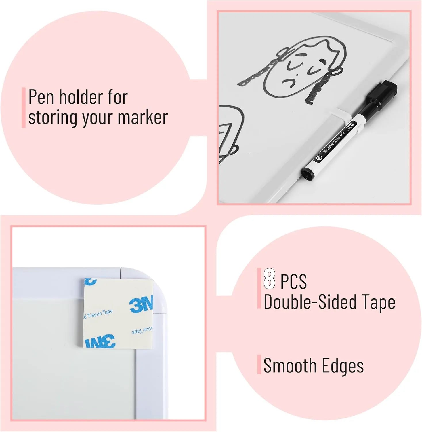 Magnetic Dry Erase Board 18" x 24" with Marker