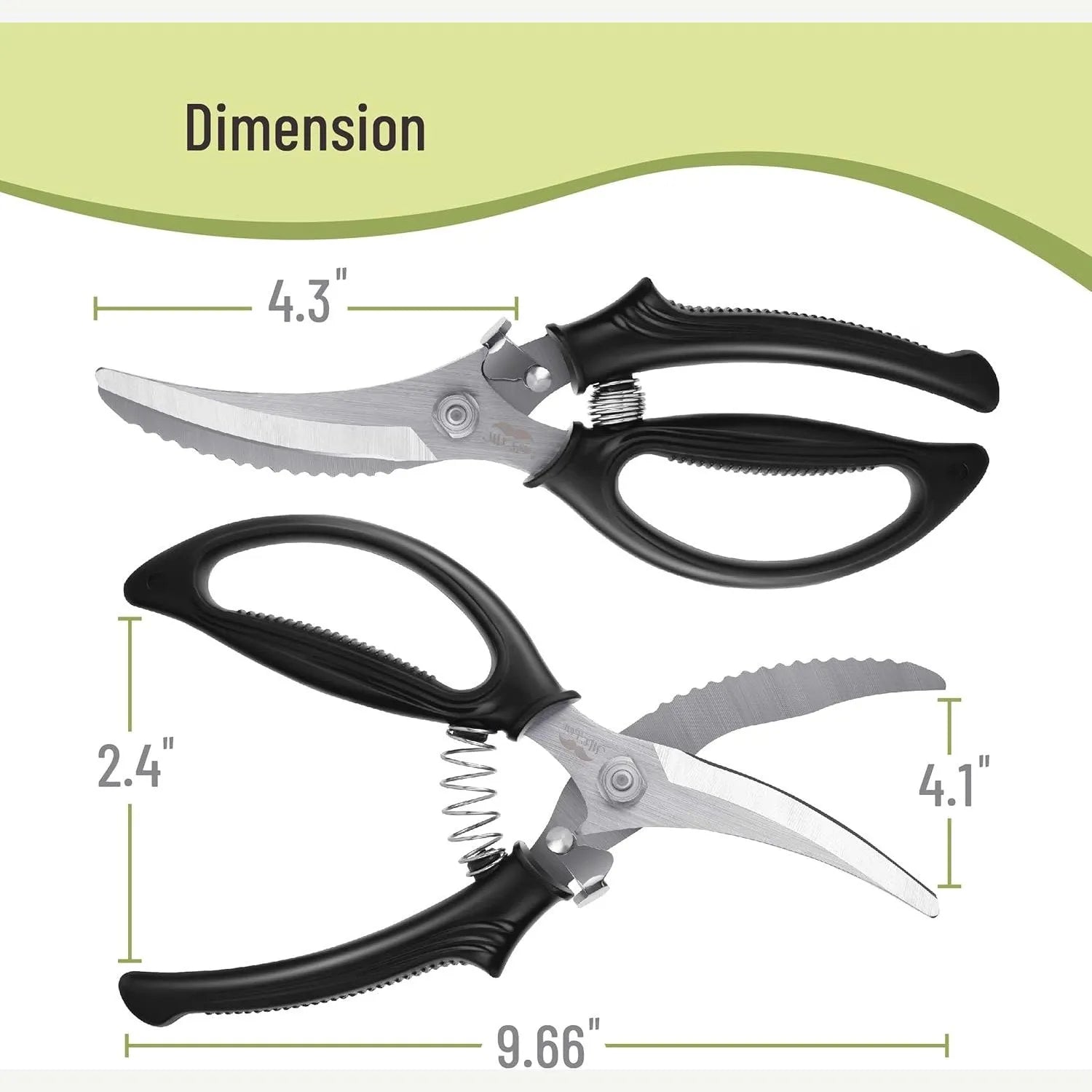 Heavy Duty Stainless Steel Poultry Shears with Lock