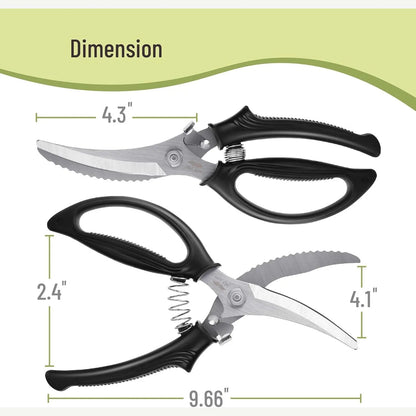 Heavy Duty Stainless Steel Poultry Shears with Lock