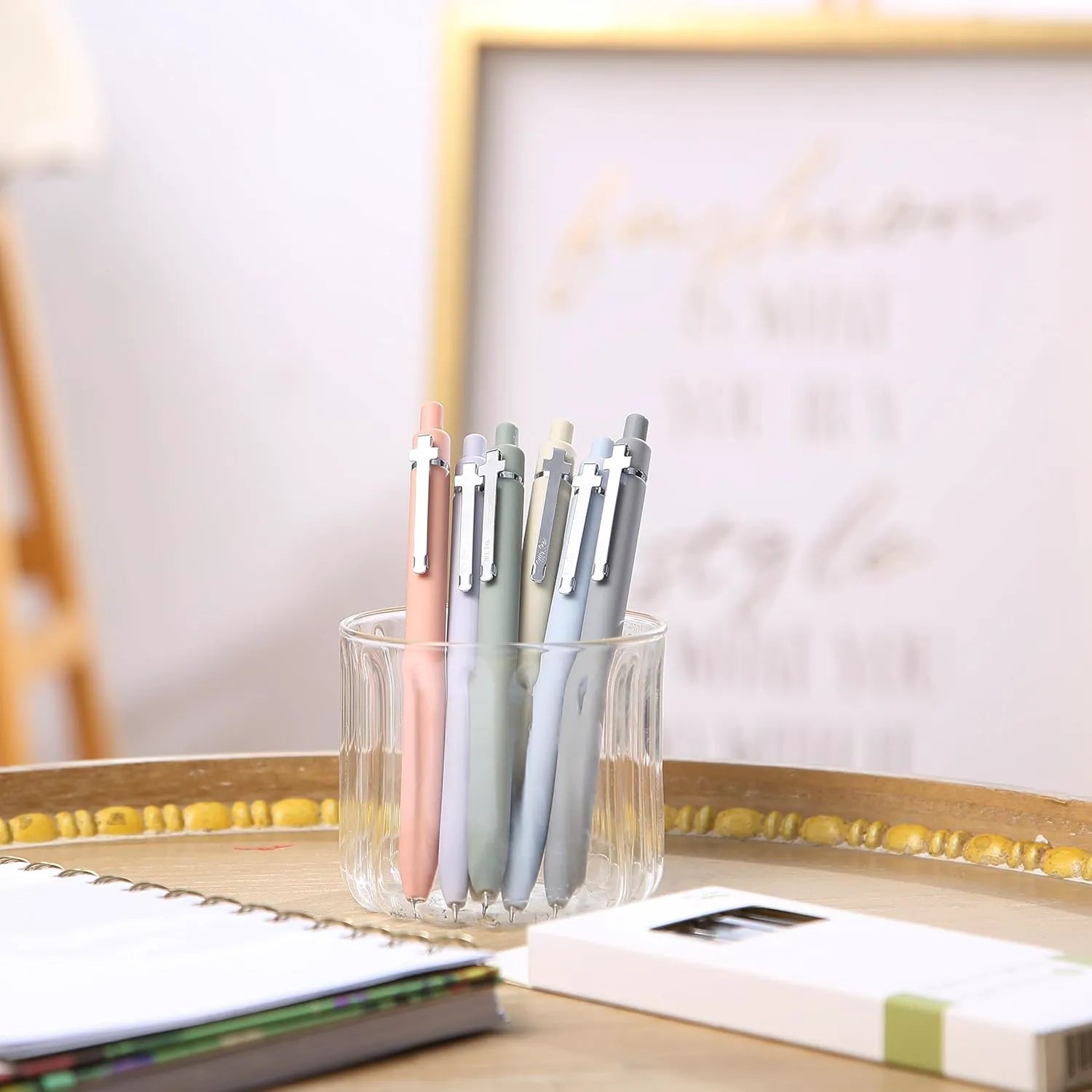 Customizable Retractable Cross Clip Pens - Black Ink, Fine Point 0.5mm, Assorted Barrel Colors